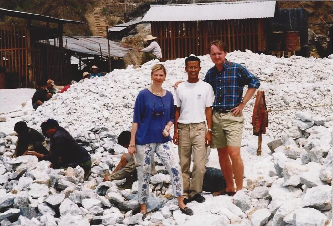 At a mine with a local partner