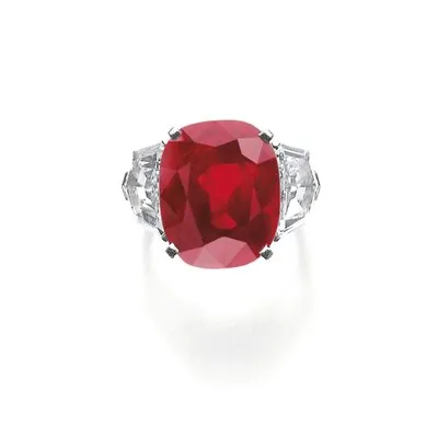 The Sunrise Ruby of 25.59 carats set in a ring by Cartier